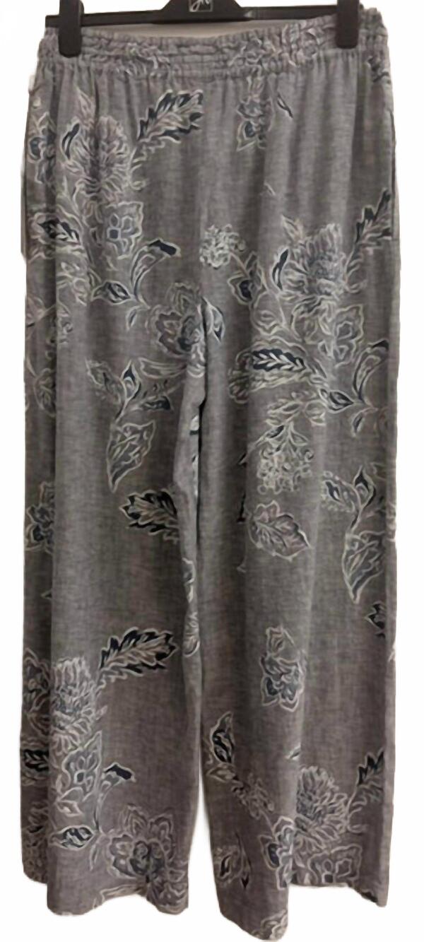 NEW DOLCEZZA women's habitat pants in grey/blue/white